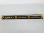 Japanese Buddhist Altar Lacquer Wood Spare Part Border Piece Brass Floral BP9