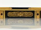 Japanese Buddhist Altar Lacquer Wood Spare Part Border Piece Brass Floral BP9