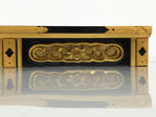 Japanese Buddhist Altar Lacquer Wood Spare Part Border Piece Brass Floral BP9