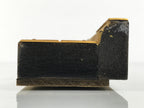 Japanese Buddhist Altar Lacquer Wood Spare Part Border Piece Brass Floral BP9