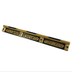 Japanese Buddhist Altar Lacquer Wood Spare Part Border Piece Brass Floral BP9