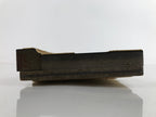 Japanese Buddhist Altar Lacquer Wood Spare Part Vtg Base Piece Brass Black BA431