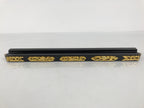 Japanese Buddhist Altar Lacquer Wood Spare Part Vtg Base Piece Brass Cranes BP6
