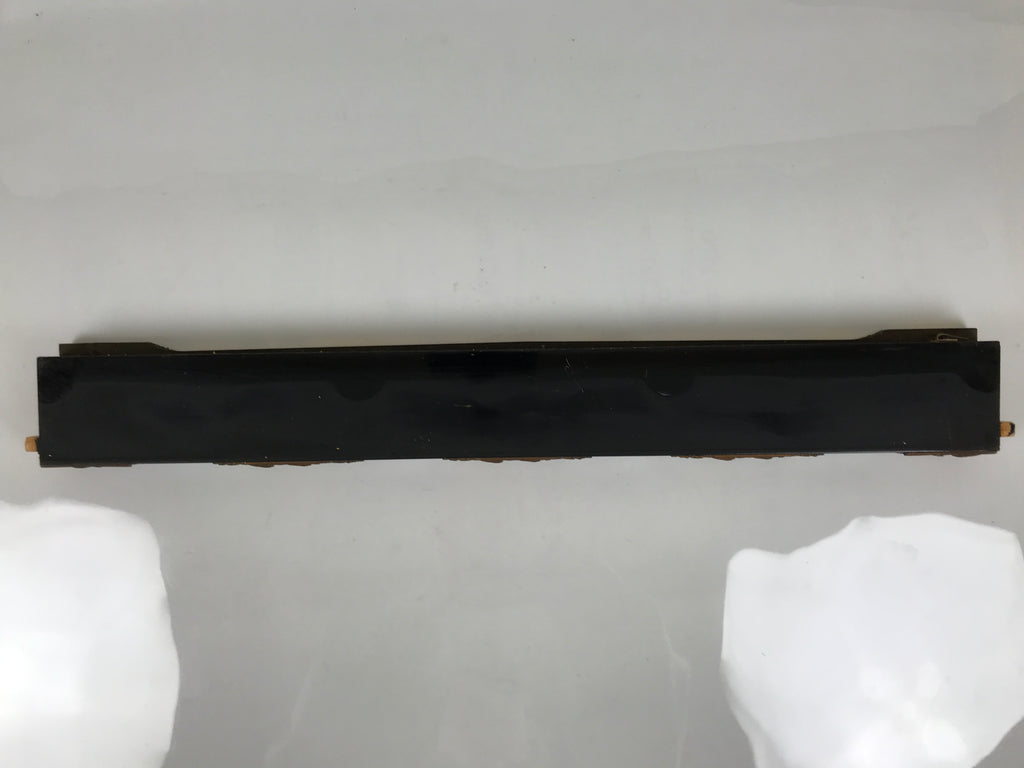Japanese Buddhist Altar Lacquer Wood Spare Part Vtg Base Piece Brass Cranes BP8