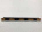Japanese Buddhist Altar Lacquer Wood Spare Part Vtg Base Piece Brass Cranes BP8