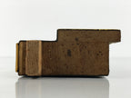 Japanese Buddhist Altar Lacquer Wood Spare Part Vtg Base Piece Brass Cranes BP8