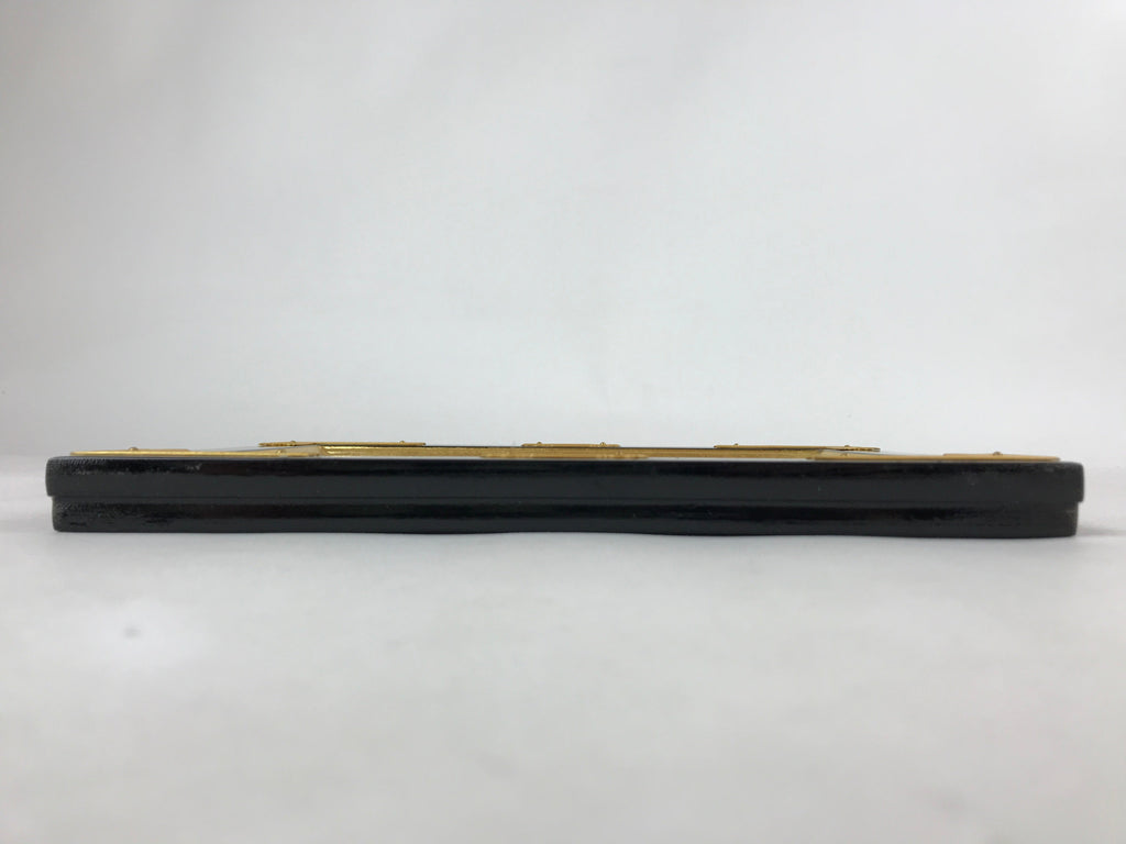 Japanese Buddhist Altar Lacquered Door Panel Vtg Gilt Makie Scenery Gold BA233