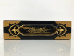 Japanese Buddhist Altar Lacquered Drawer Brass Black Gold Bellflower Makie BP24