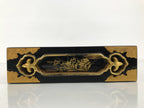 Japanese Buddhist Altar Lacquered Drawer Brass Black Gold Bellflower Makie BP25