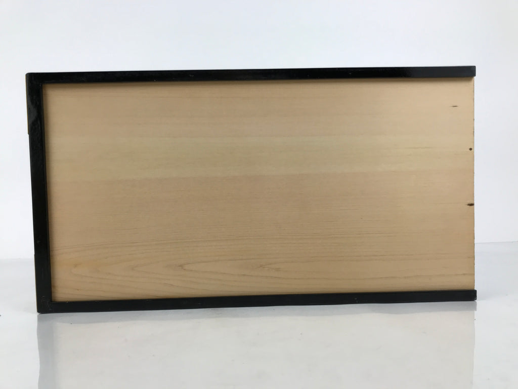 Japanese Buddhist Altar Lacquered Drawer Brass Black Gold Bellflower Makie BP25