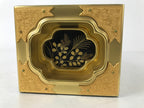 Japanese Buddhist Altar Lacquered Drawer Vtg Black Gold Makie Plants BA575