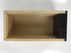 Japanese Buddhist Altar Lacquered Drawer Vtg Black Gold Makie Plants BA575
