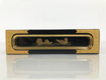 Japanese Buddhist Altar Lacquered Drawer Vtg Brass Black Gold Ducks Makie BP28