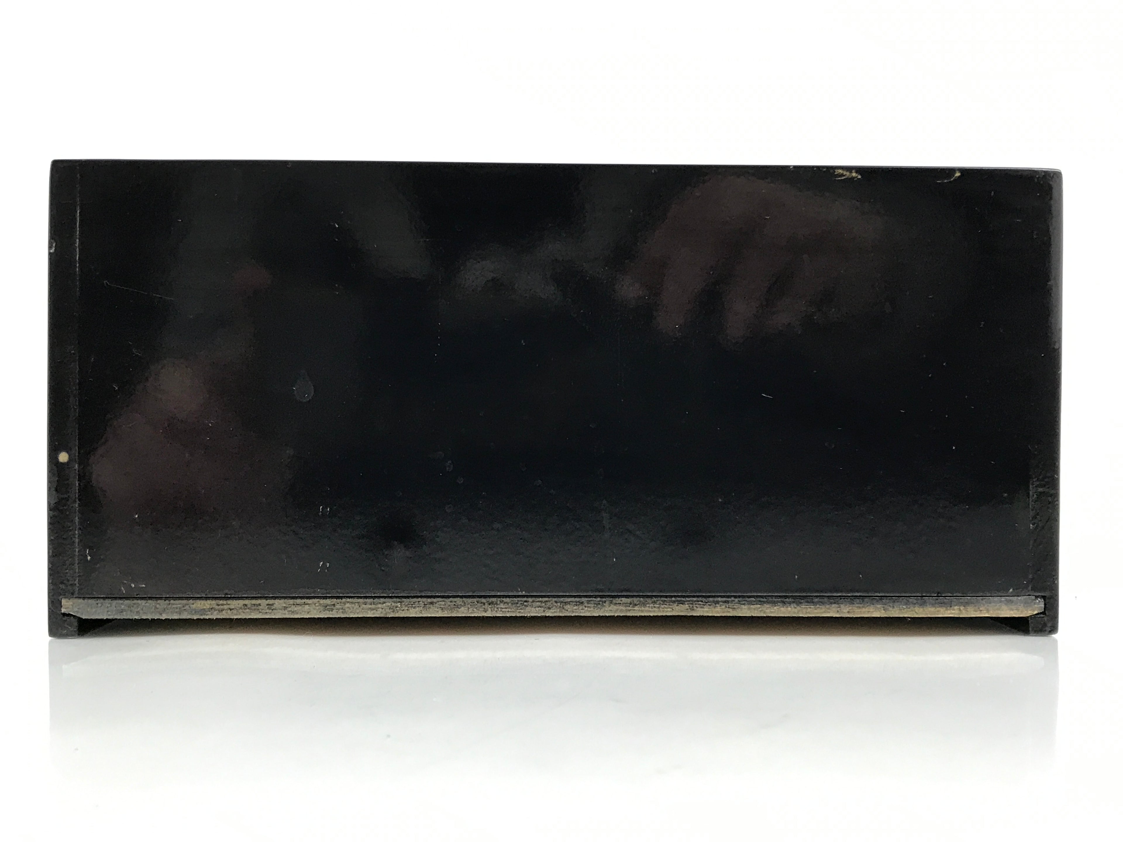 Japanese Buddhist Altar Lacquered Drawer Vtg Brass Black Gold Lotus Makie BP29