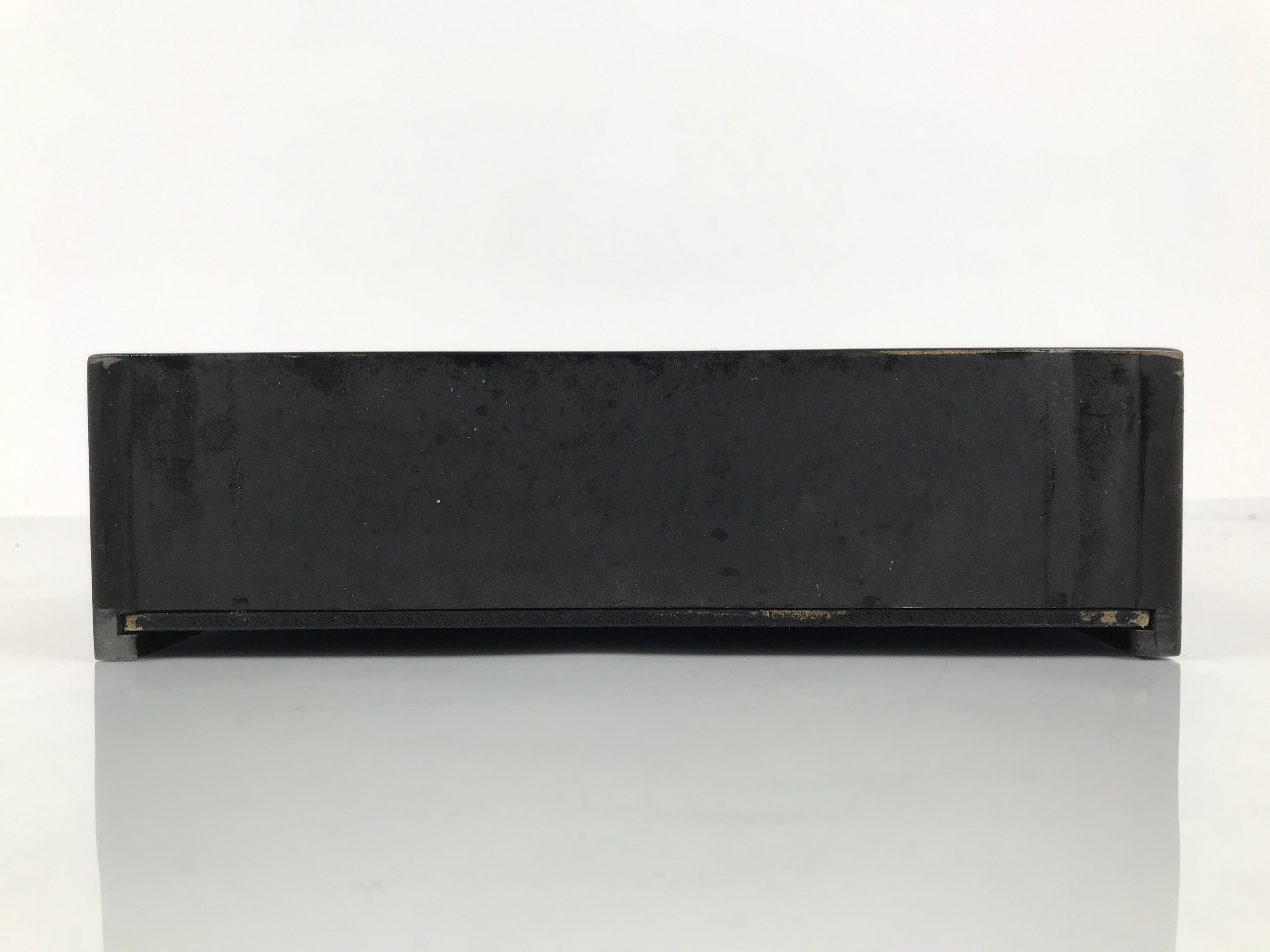 Japanese Buddhist Altar Lacquered Drawer Vtg Brass Black Gold Wheel Makie BP26