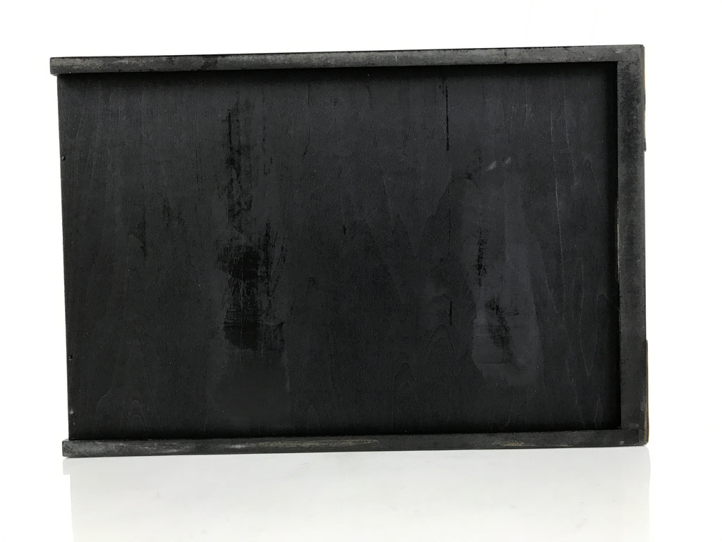 Japanese Buddhist Altar Lacquered Drawer Vtg Brass Black Gold Wheel Makie BP26