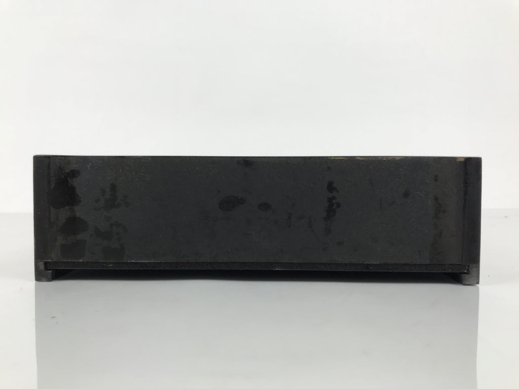 Japanese Buddhist Altar Lacquered Drawer Vtg Brass Black Gold Wheel Makie BP27