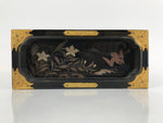 Japanese Buddhist Altar Lacquered Drawer Vtg Brass Gilt Floral Bird Gold BA280