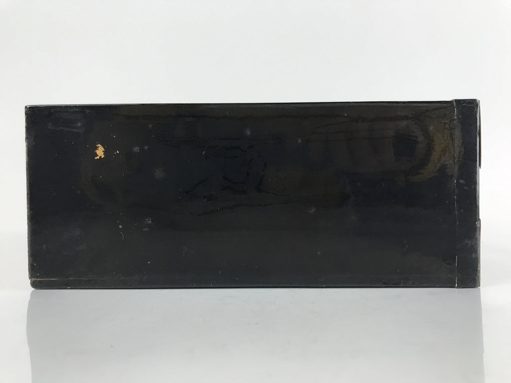 Japanese Buddhist Altar Lacquered Drawer Vtg Brass Gilt Floral Bird Gold BA280
