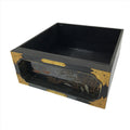 Japanese Buddhist Altar Lacquered Drawer Vtg Brass Gilt Pond Swan Gold BA281