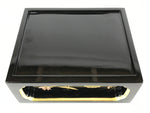 Japanese Buddhist Altar Lacquered Drawer Vtg Gilt Makie Lotus Pond Gold BA232