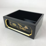 Japanese Buddhist Altar Lacquered Drawer Vtg Gilt Makie Lotus Pond Gold BA232