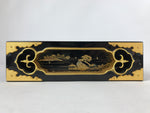 Japanese Buddhist Altar Lacquered Drawer Vtg Gilt Makie Scenery Raden Gold BA230