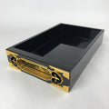 Japanese Buddhist Altar Lacquered Drawer Vtg Gilt Makie Scenery Raden Gold BA230