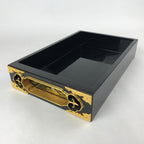 Japanese Buddhist Altar Lacquered Drawer Vtg Gilt Makie Scenery Raden Gold BA230