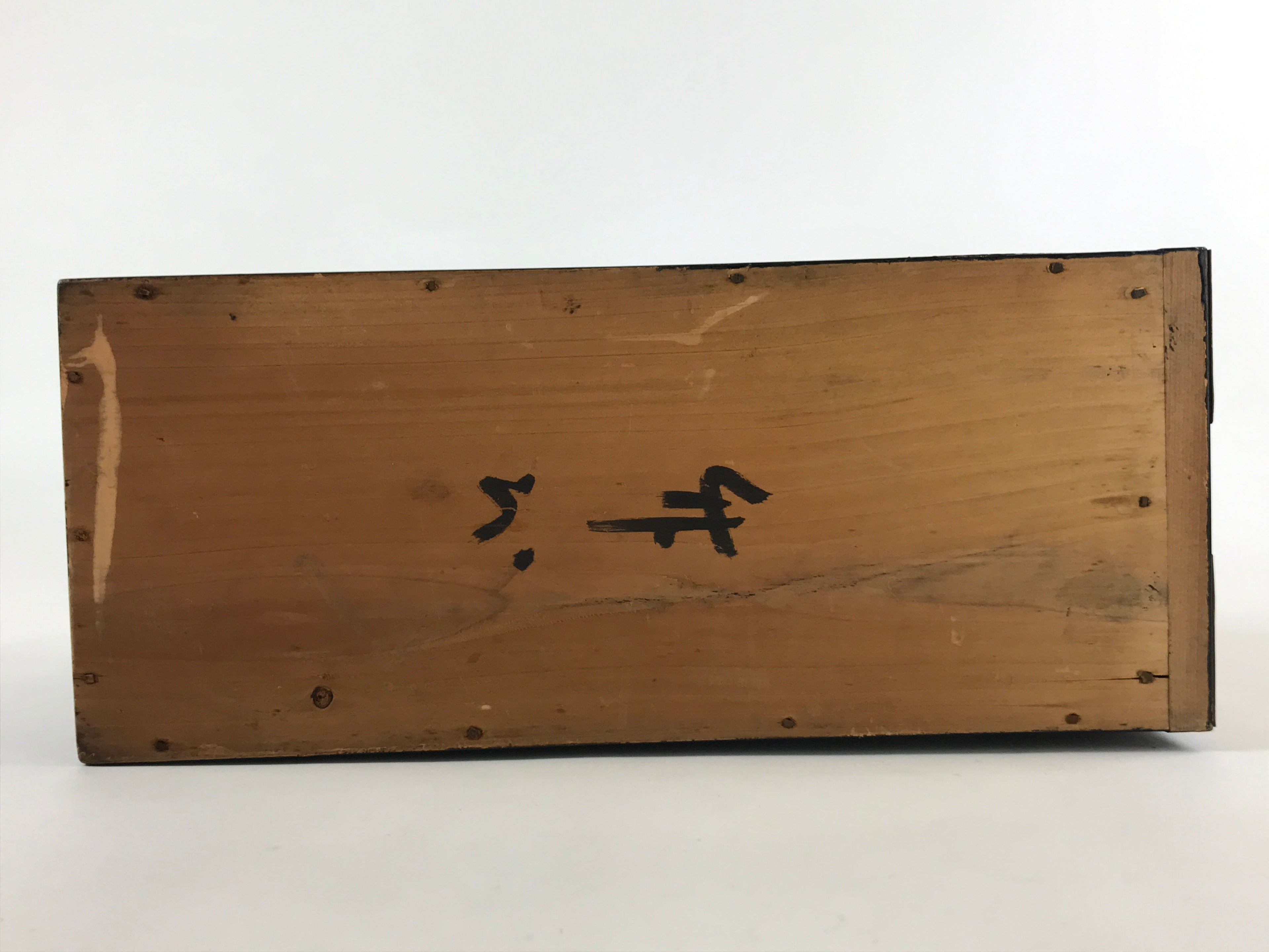 Japanese Buddhist Altar Lacquered Drawer Vtg Gilt Makie Shishi Lion Gold BA131