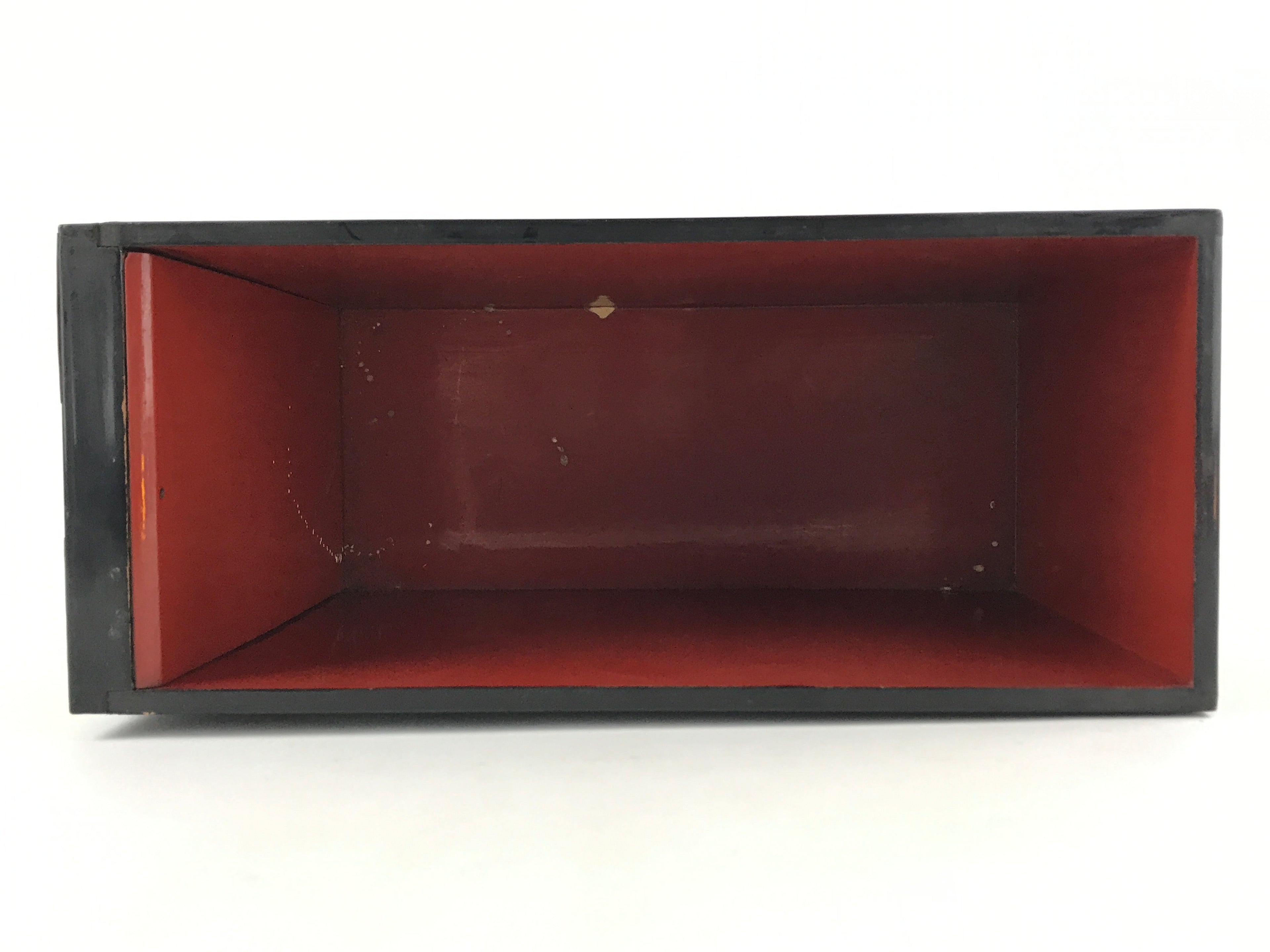 Japanese Buddhist Altar Lacquered Drawer Vtg Gilt Makie Shishi Lion Gold BA132