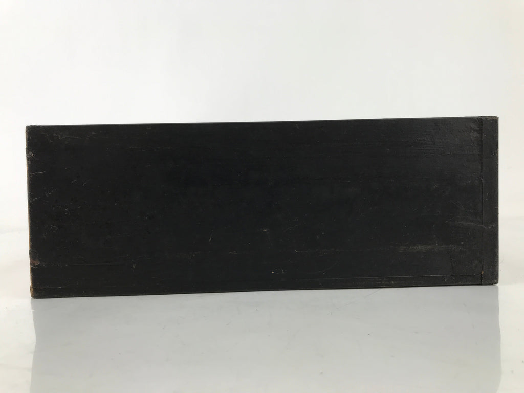 Japanese Buddhist Altar Lacquered Drawer Vtg Gold Makie Iris Carnation BA501