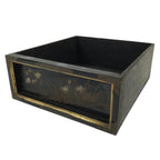 Japanese Buddhist Altar Lacquered Drawer Vtg Gold Makie Iris Carnation BA501