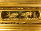 Japanese Buddhist Altar Lacquered Part Vtg Gilt Carved Shishi Lions Gold BA238