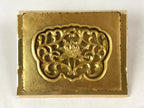 Japanese Buddhist Altar Lacquered Part Vtg Gilt Carved Wood Peony Gold BA263