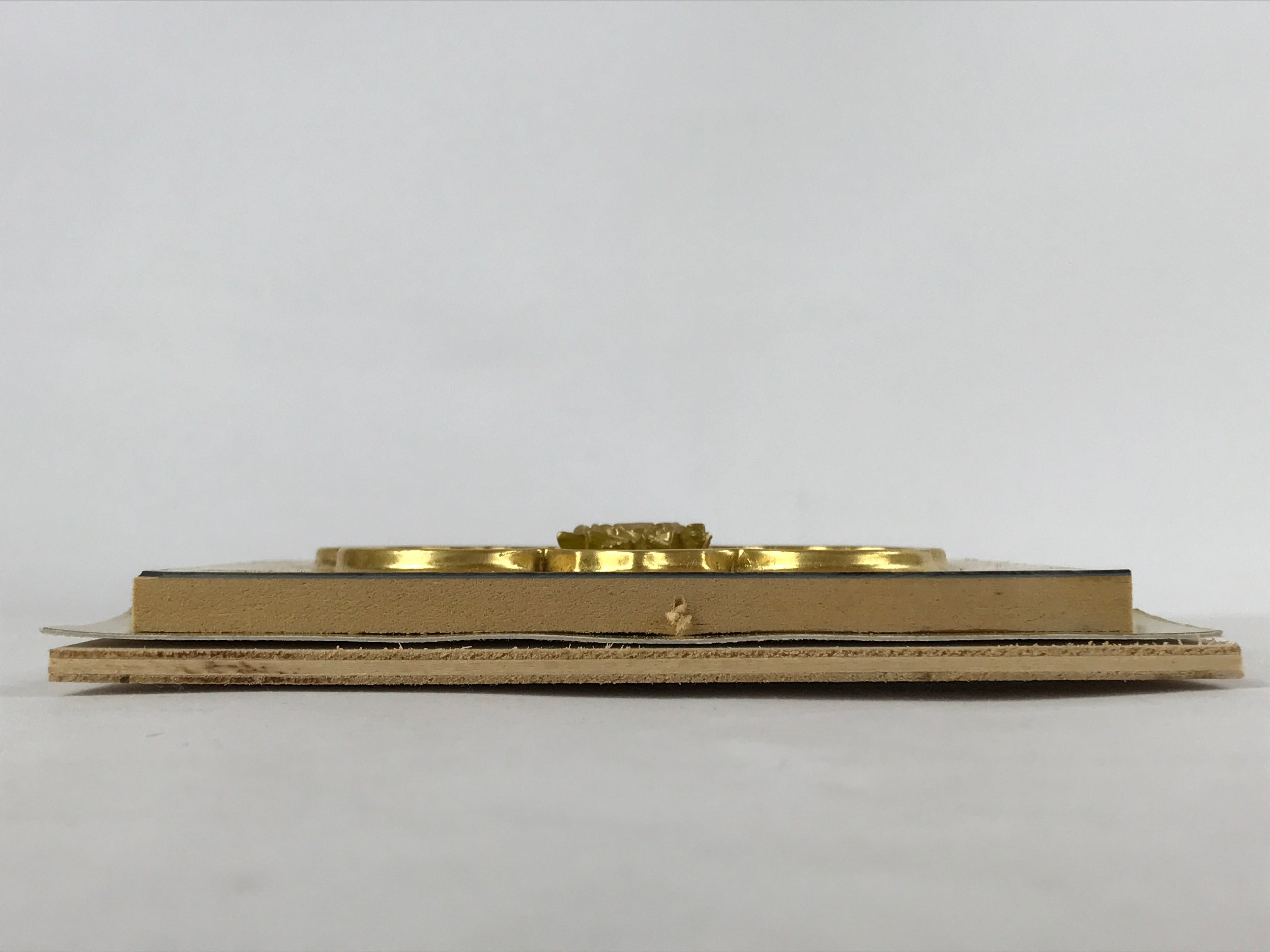 Japanese Buddhist Altar Lacquered Part Vtg Gilt Carved Wood Peony Gold BA263