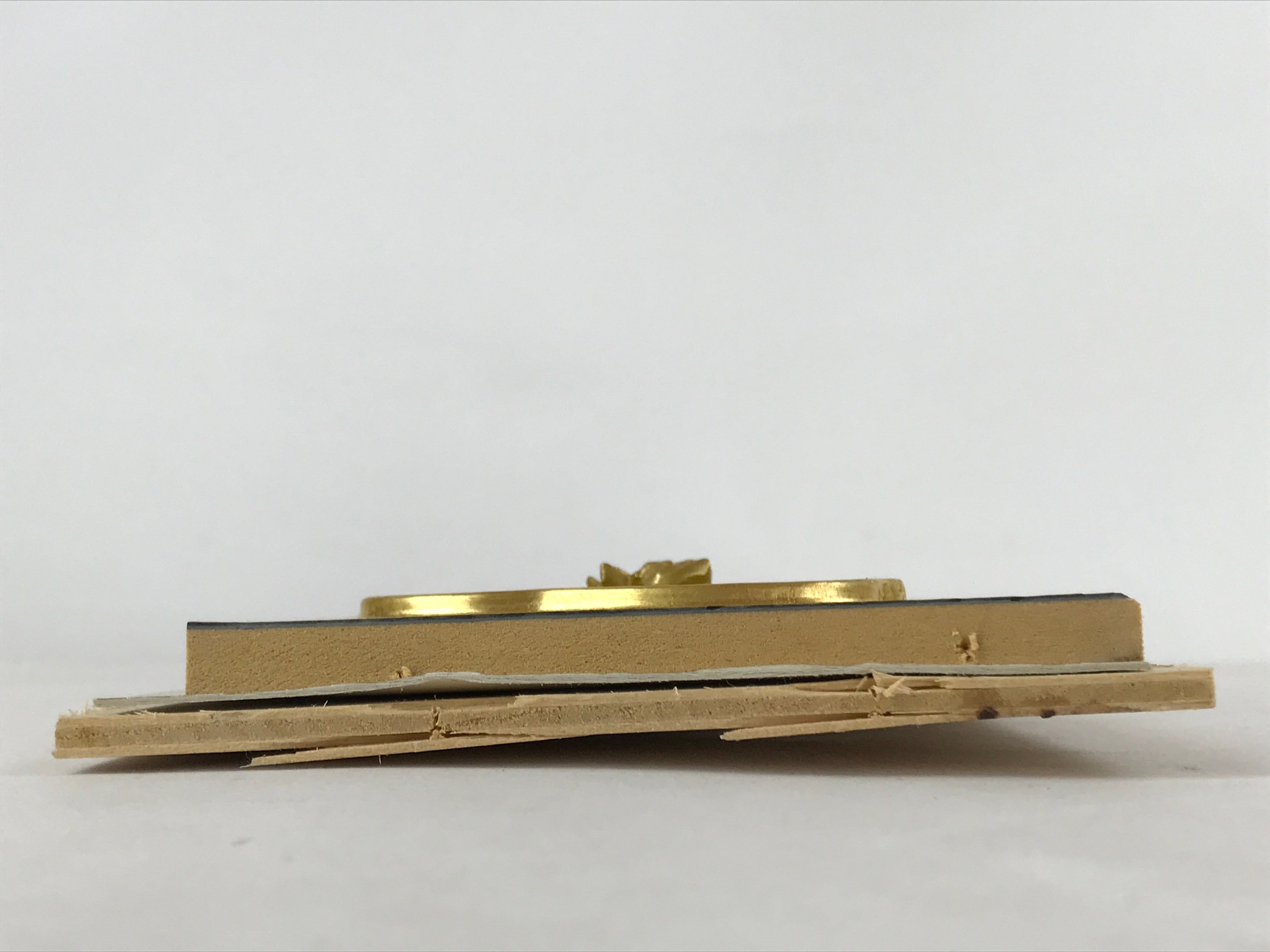 Japanese Buddhist Altar Lacquered Part Vtg Gilt Carved Wood Peony Gold BA263