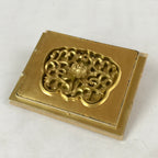 Japanese Buddhist Altar Lacquered Part Vtg Gilt Carved Wood Peony Gold BA263