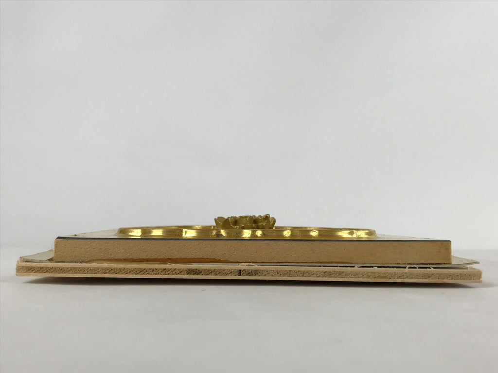 Japanese Buddhist Altar Lacquered Part Vtg Gilt Carved Wood Peony Gold BA264