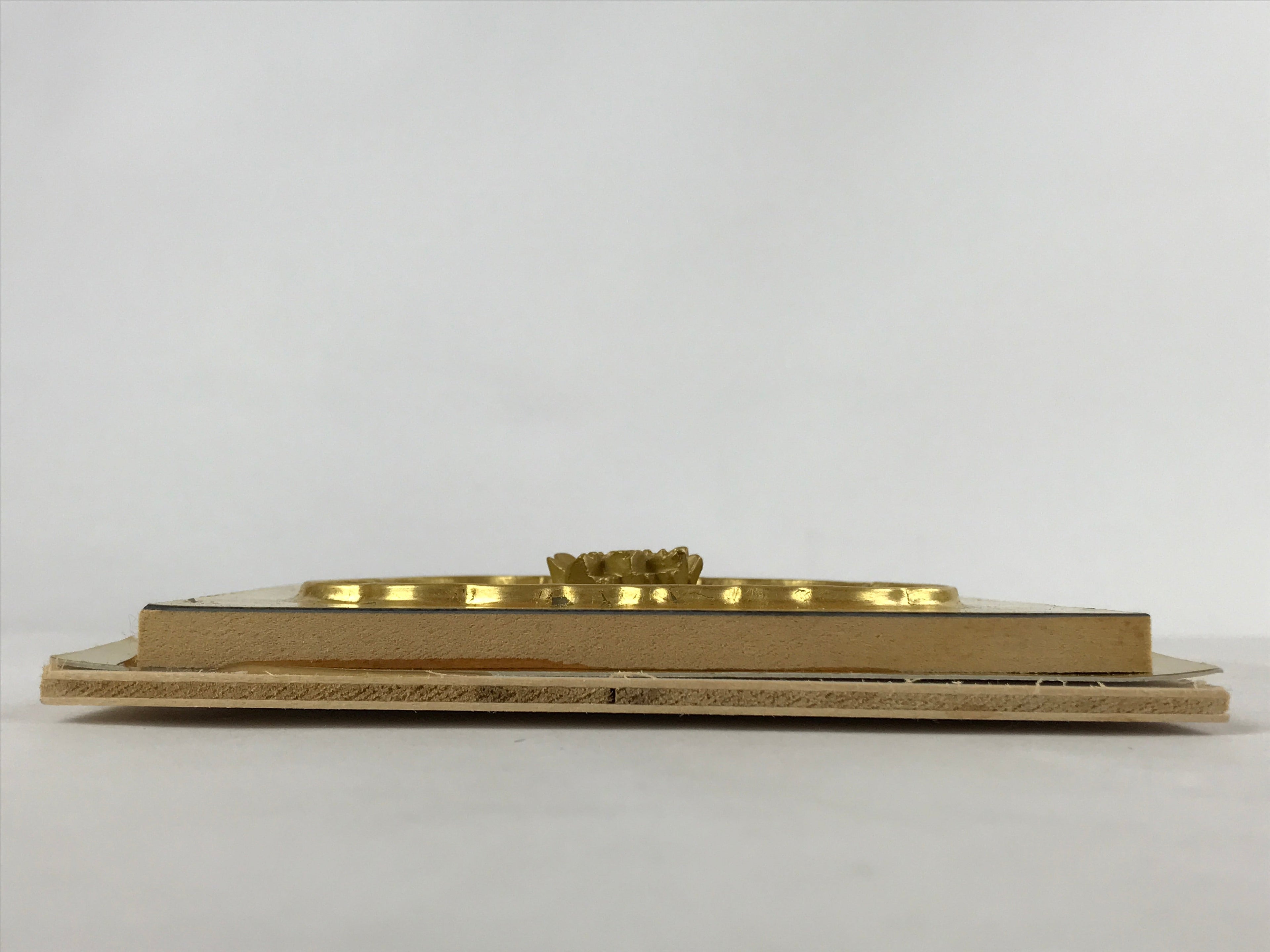 Japanese Buddhist Altar Lacquered Part Vtg Gilt Carved Wood Peony Gold BA264