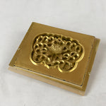 Japanese Buddhist Altar Lacquered Part Vtg Gilt Carved Wood Peony Gold BA264