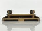 Japanese Buddhist Altar Lacquered Shumidan Part Vtg Carved Black Red Brass BP22