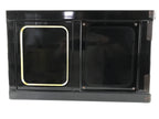 Japanese Buddhist Altar Lacquered Wood Base Piece Black Gold Makie Drawers BA585