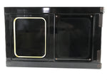 Japanese Buddhist Altar Lacquered Wood Base Piece Black Gold Makie Drawers BA585