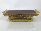 Japanese Buddhist Altar Lacquered Wood Offering Table Vtg Maejoku Red Gold BA603
