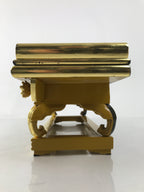 Japanese Buddhist Altar Lacquered Wood Offering Table Vtg Maejoku Red Gold BA603