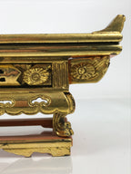 Japanese Buddhist Altar Lacquered Wood Offering Table Vtg Maejoku Red Gold BA626