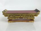 Japanese Buddhist Altar Lacquered Wood Offering Table Vtg Maejoku Red Gold BA626