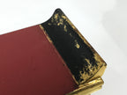 Japanese Buddhist Altar Lacquered Wood Offering Table Vtg Maejoku Red Gold BA626