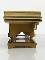 Japanese Buddhist Altar Lacquered Wood Offering Table Vtg Maejoku Red Gold BA857